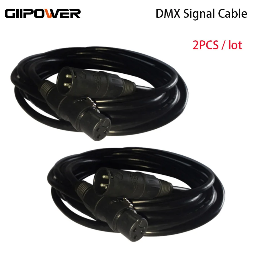 2pcs/lot Dmx Stage Light Accessories 1/2/3/2 Meters Dmx Cable For Led
