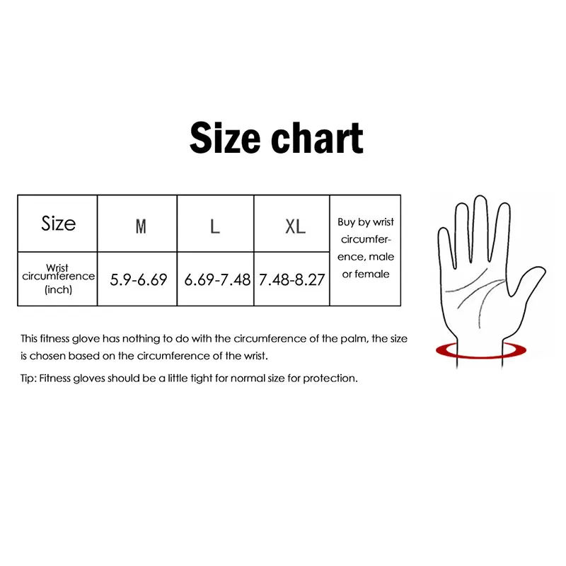 Description Picture 2 of itemWeight Lifting Gloves Training Gym Grips Fitness Glove Men Crossfit Bodybuilding