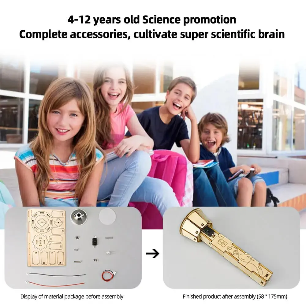 1/2 pcs DIY Flashlight Technology Small Production Set Homemade Hand-Assembled Electrical Physics Science Toys