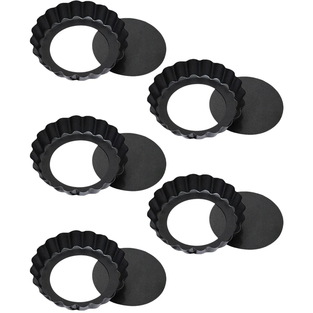 

5Pcs Kitchen Egg Tart Molds Muffin Cups Nonstick Tart Molds Egg Tart Baking Molds