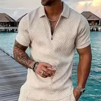 Ensemble deux pièces pour hommes, nouvelle marque tendance, impression aléatoire, décontracté, ample, manches courtes, ensemble Short et haut, été 6