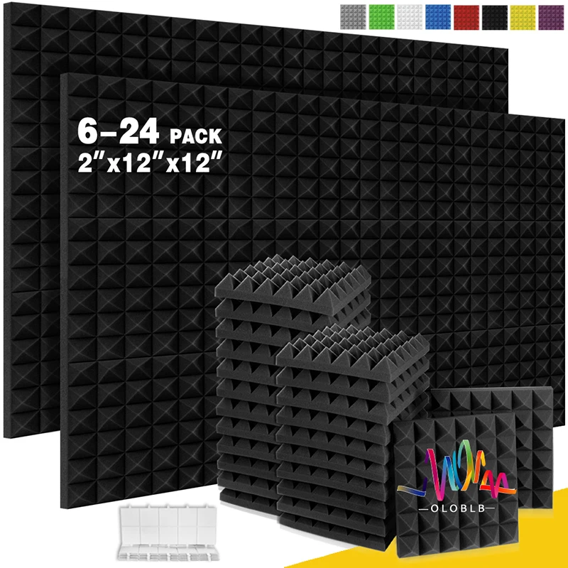 Studio Akustische Schaum Panel 6 12 24 Pcs Sound Isolierung Behandlung Bord Für KTV Zimmer Aufnahme Studio Wand Schalldichte Schwamm pad