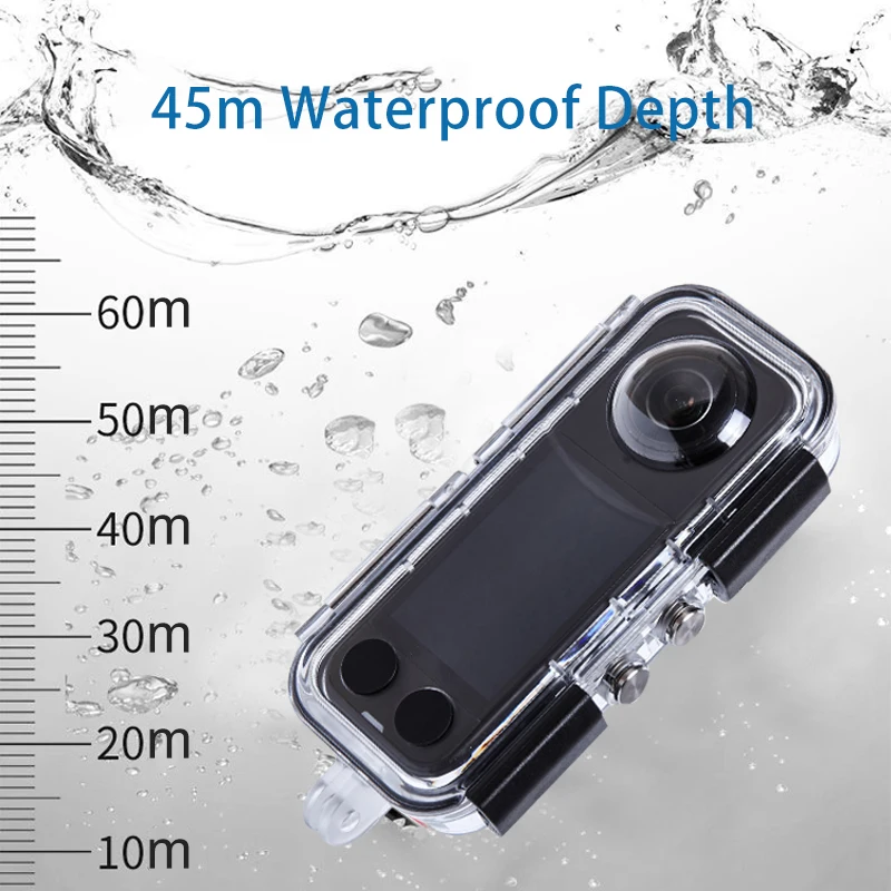 Invisible Dive Case For Insta360 X5 45M Underwater Waterproof Diving Housing Cover Protective Shell
