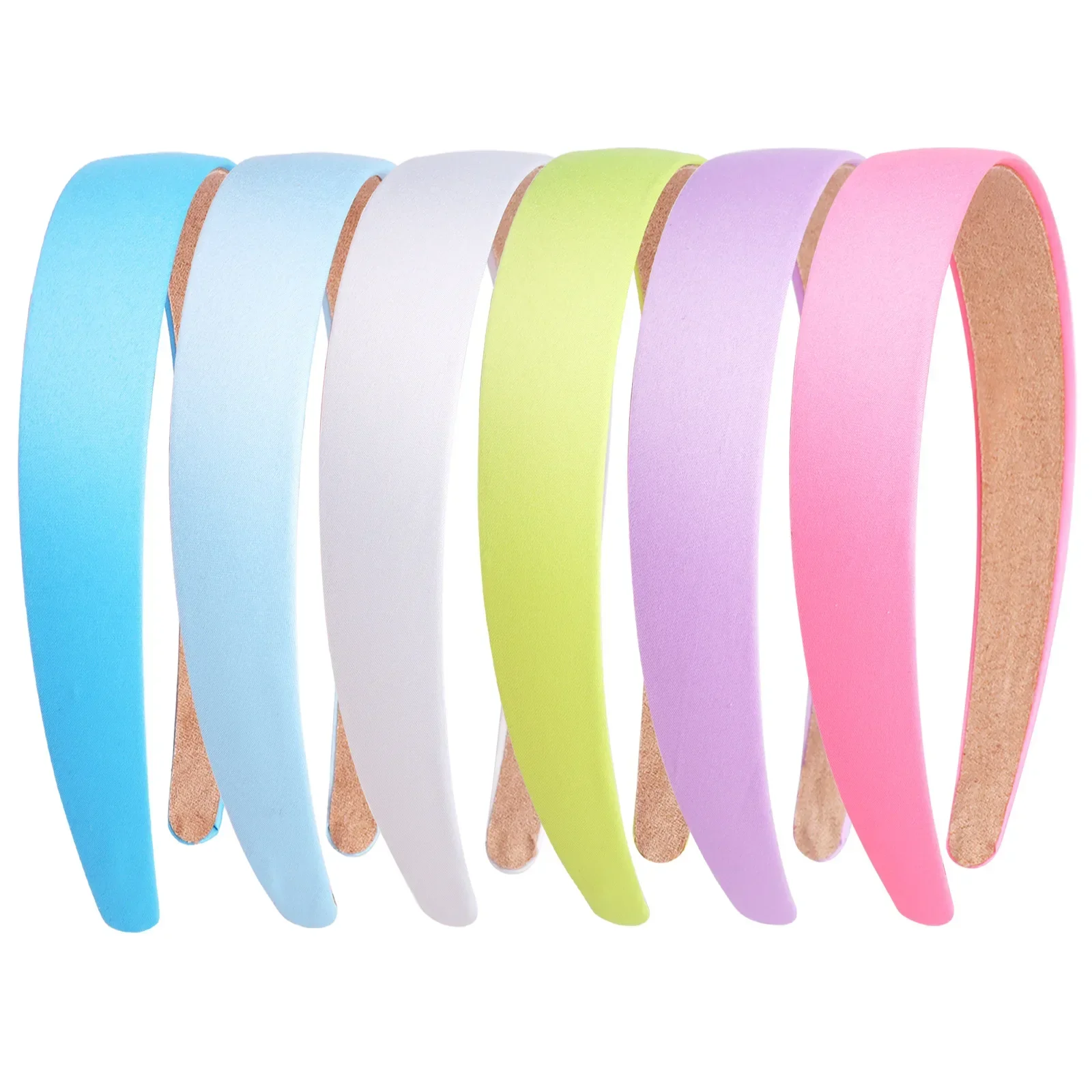 3cm Colorful Satin Wide Headband for Women - Vintage Solid Color Hair Accessory