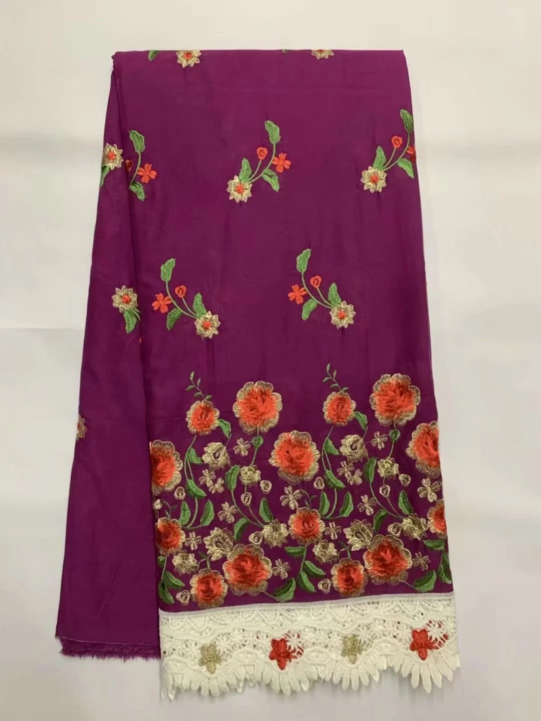 

New Printed Fabric Embroidered Chiffon Net Cloth Viscose Rayon Cotton Fabric Pattern Floral Sewing Spring Summer Dress Cloth 5yd