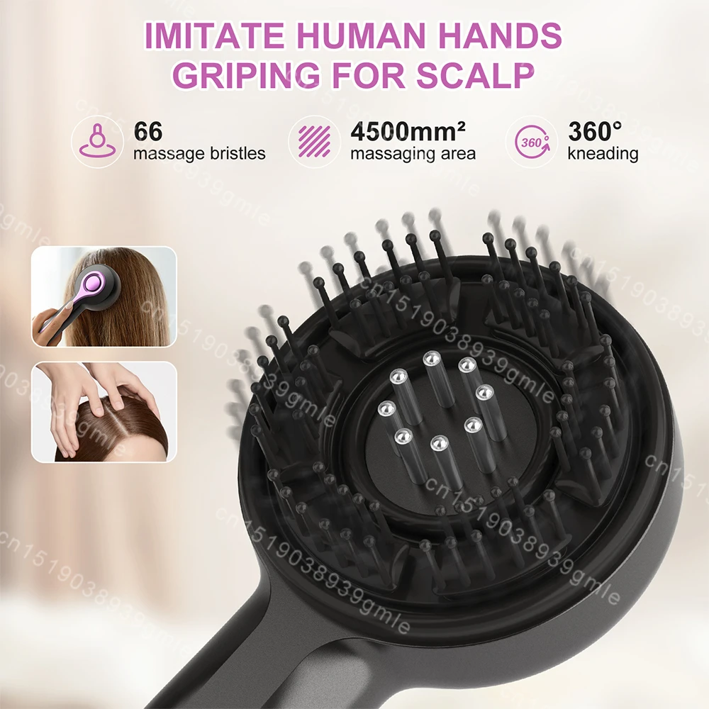 Electric Vibration Massage Comb Hair Regrowth Scalp Massage Head Massager Oil Liquid Applicator Waterproof Scalp Massager Brush