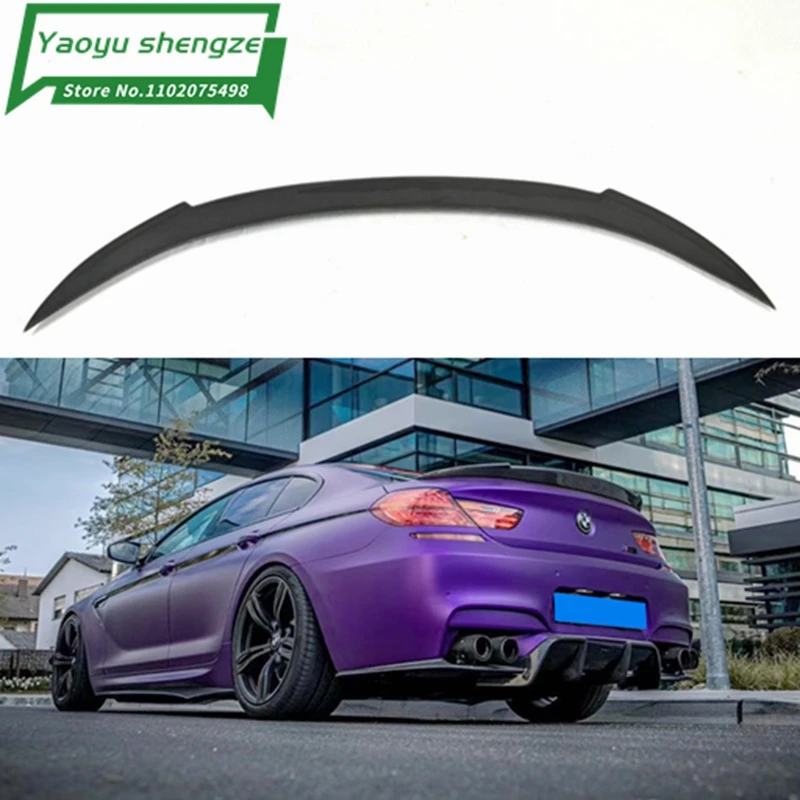 

For BMW 6 Series M6 F06 F12 640i 650i 640i Sedan Rear Trunk Spoiler Boot Lip Wing 2012 - 2016 Carbon Fiber / FRP