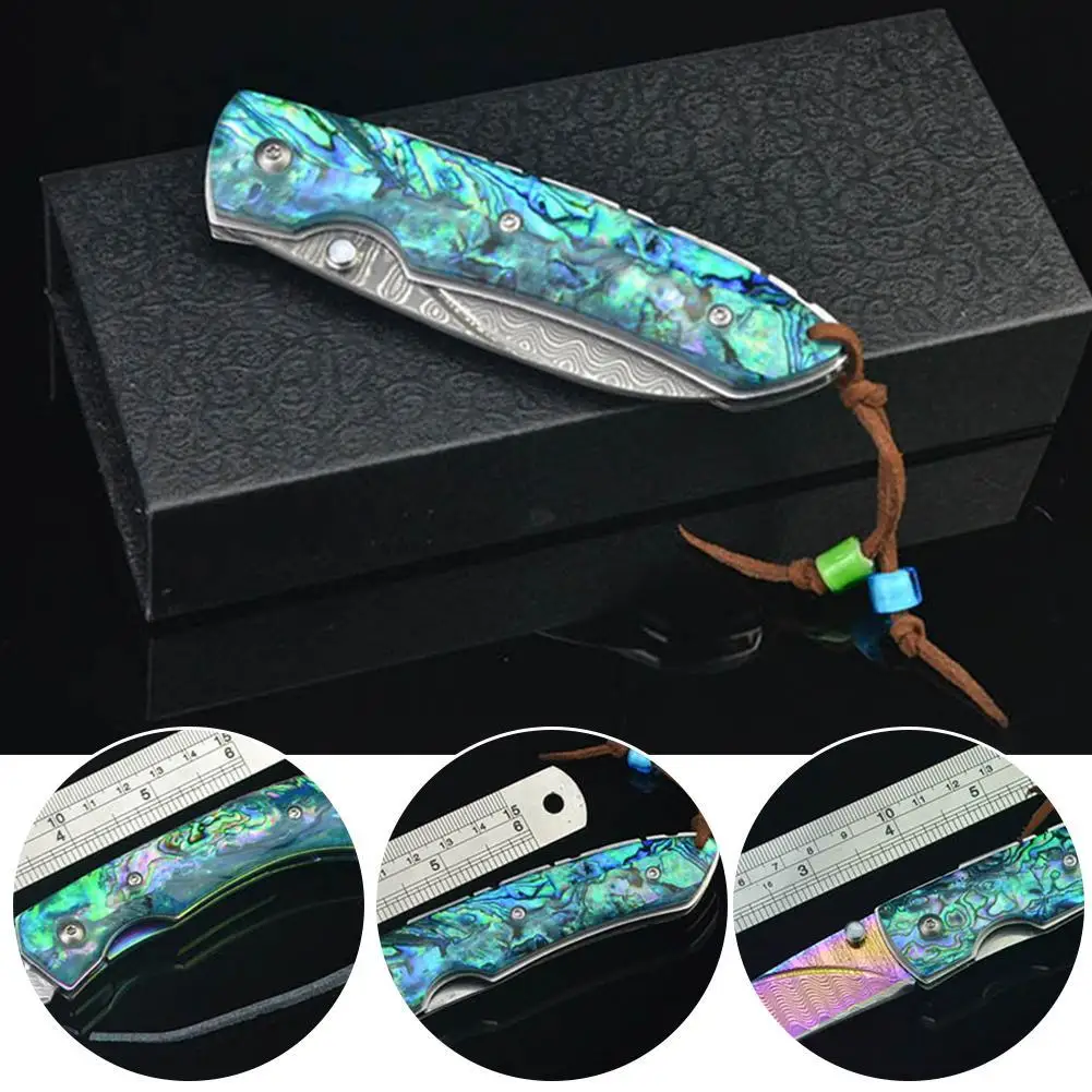 

1pcs Acrylic Abalone Shell Knife Handles Material Scale Folding Patches Handle DIY Knives Pocket Tools L0H5