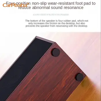 Carpbaba E350M Soundbar Home Theater Wired Bluetooth Speaker Computer Subwoofer Echo Wall Desktop Wooden Soundbox HiFi Stereo 5