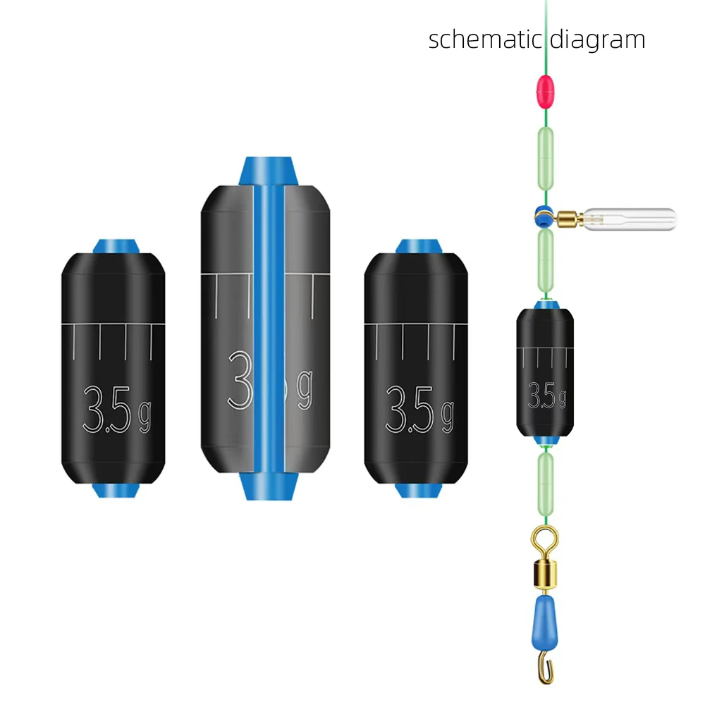 Kit plombs pêche 25 pièces 1.5g-5.0g plombs rapides règle accessoires leurres