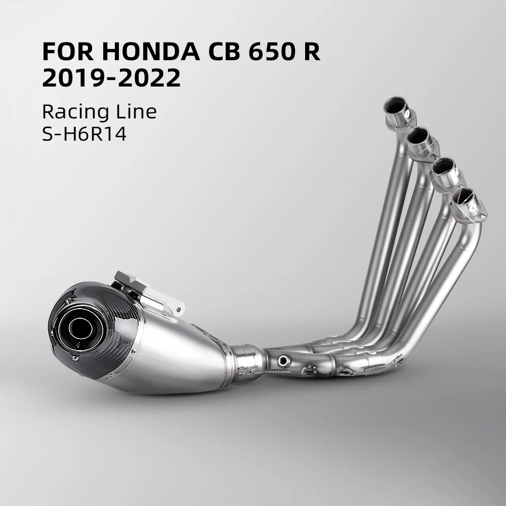 

Для Honda CBR650R CB650F CB650R CBR650F 2018-2022 полная гоночная линия выхлопной системы изменения передней звеньевой трубы SH6R14