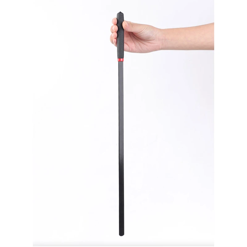 50CM Flat Fibre Long Straight Whip Riding Crop Flogger Black Matte Finish Handle Cover Paddle Slapper for Horse Training 5