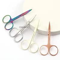 1Pcs Stainless Steel Eyebrow Scissors Eyelash Trimmer Facial Trimming Nose Hair Remover Beauty Mini Scissor Makeup Tools 1