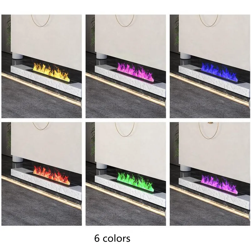 현대 3D 안개 벽난로 거실 장식 럭셔리 LED 안개 불꽃 벽 램프, 홈 벽 장식 스마트 불꽃 벽난로