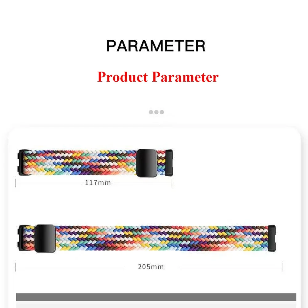 Magnetic Buckle Nylon Braided Loop Strap - Breathable & Comfortable Wristband