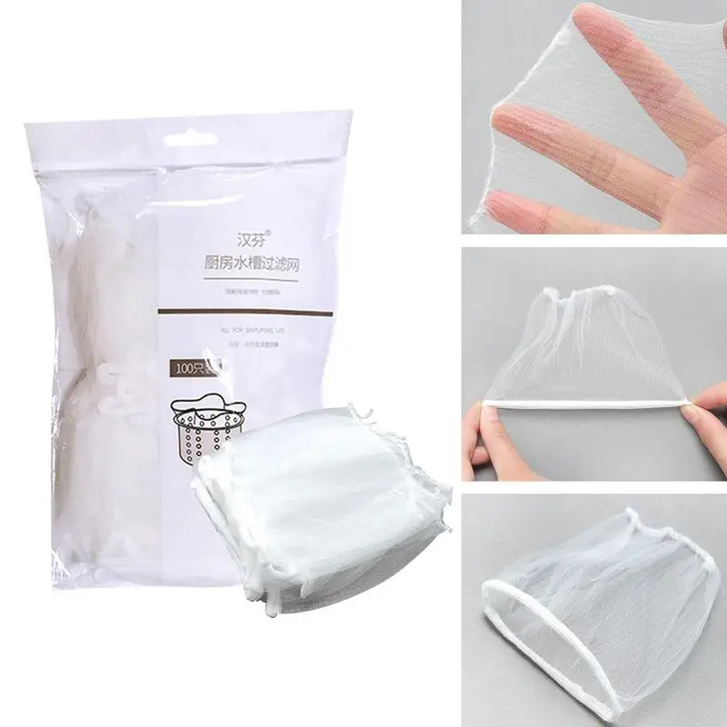 200 filtri per lavandino da cucina, filtro usa e getta, per lavello, sacchetti per la spazzatura, sacchetti per il filtro da cucina, sacchetti filtranti per lavello della cucina, filtro a rete