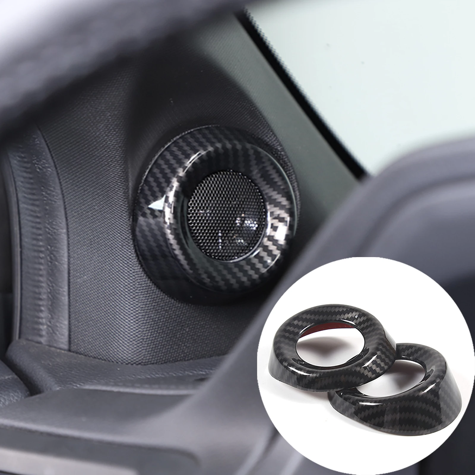 

For Honda Pilot 2015-2022 ABS Car A-pillar Speaker Trim Ring Frame Decoration Cover Car Interior Accessories