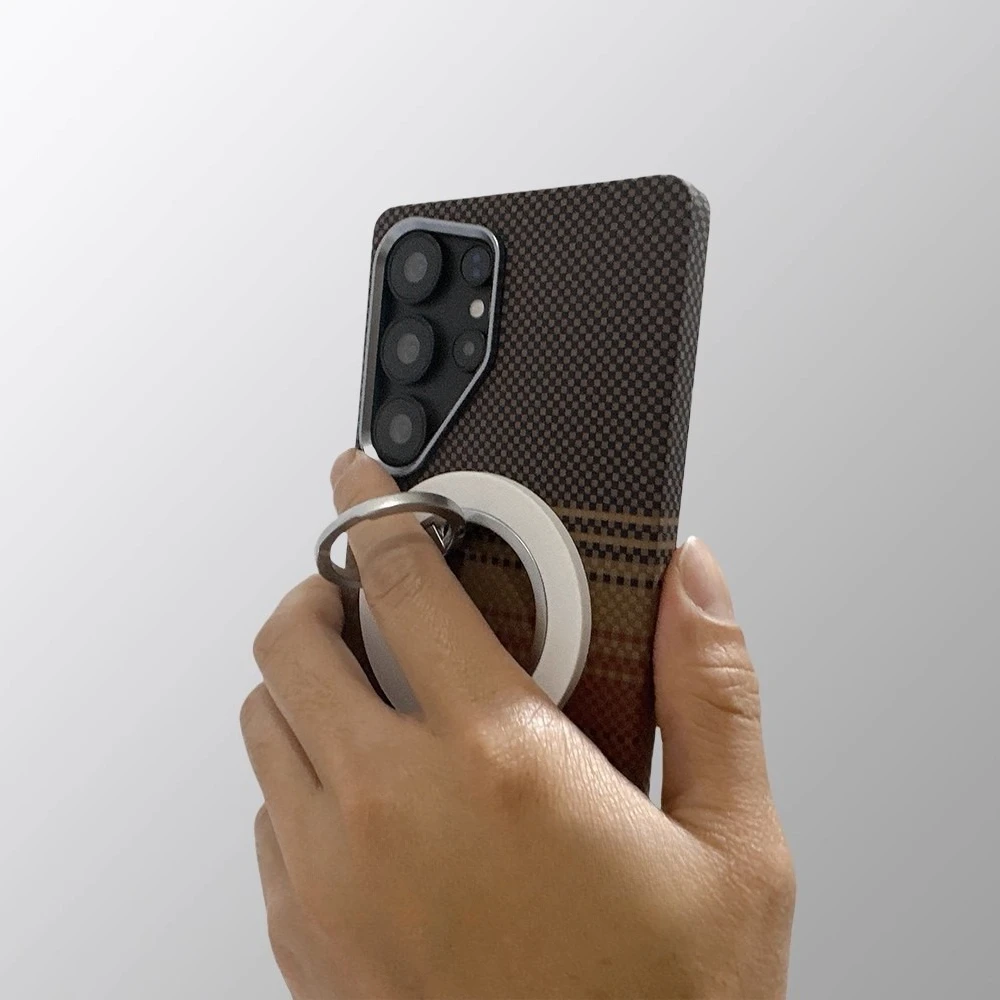 Swivel Folding Kickstand Case with Magnetic Charging and Carbon Design Armor Cover