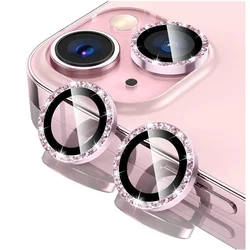 Blue Glitter Camera Lens Protector Cover - Tempered Glass Protection Accessories (2 - 3 Pieces) - 17(2pcs (Glitter Pink)