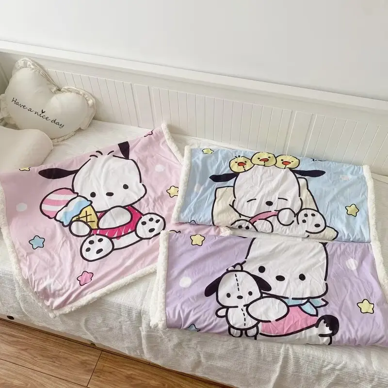 

Sanliou милый мультфильм Pachacco утолщенное плюшевое одеяло из ягненка с плюшем и теплым кораллом плюшевое кавайное аниме Зимний Рождественский подарок