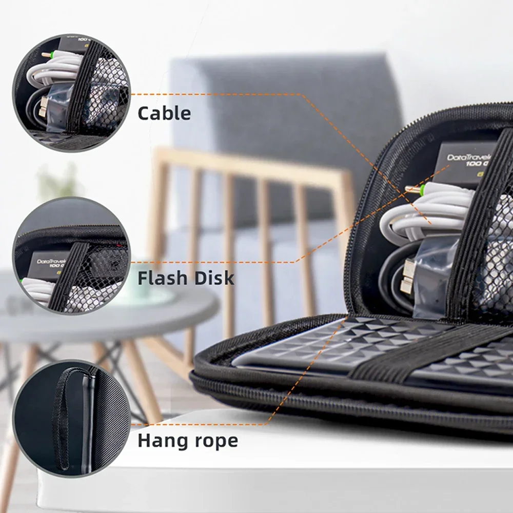 MAIWO 2.5 Inch HDD Box Bag Case Portable Hard Drive Bag for External Portable HDD Storage Protection Black/Red/Blue