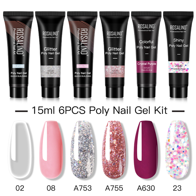 Poly Nail Gel Set For Nails Extension 15ml Gel Polish Semi Permanent Vernish Base Top Coat Gel Varnish Gel Nail Polish