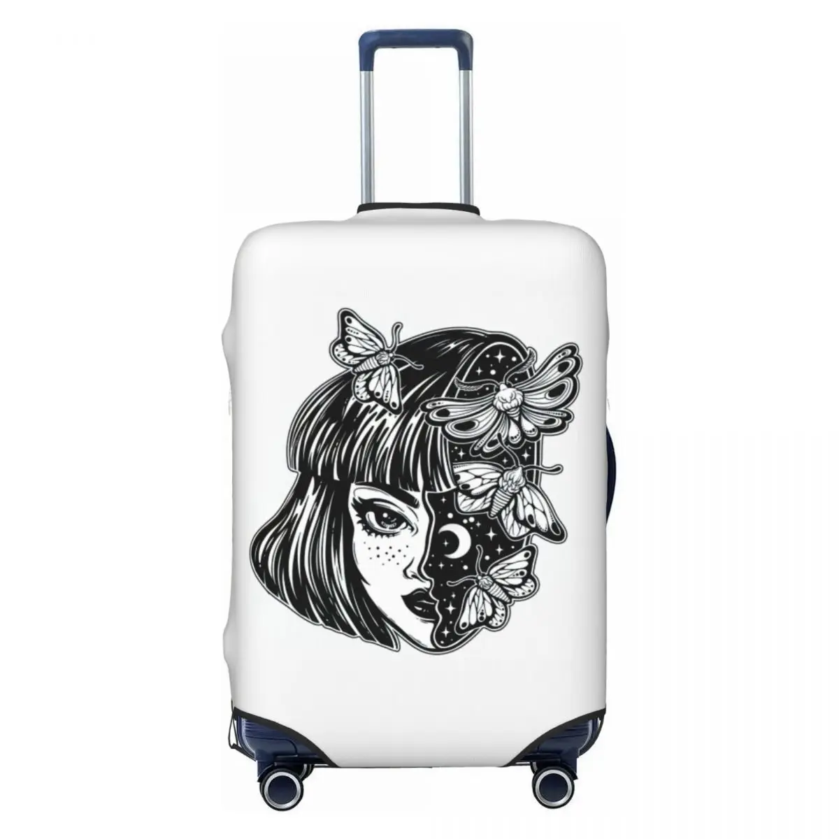 

Gothic Portrait Of The Magic Surreal Witch Girl Print Luggage Protective Dust Covers Elastic Waterproof 18-32inch Suitcase Cover