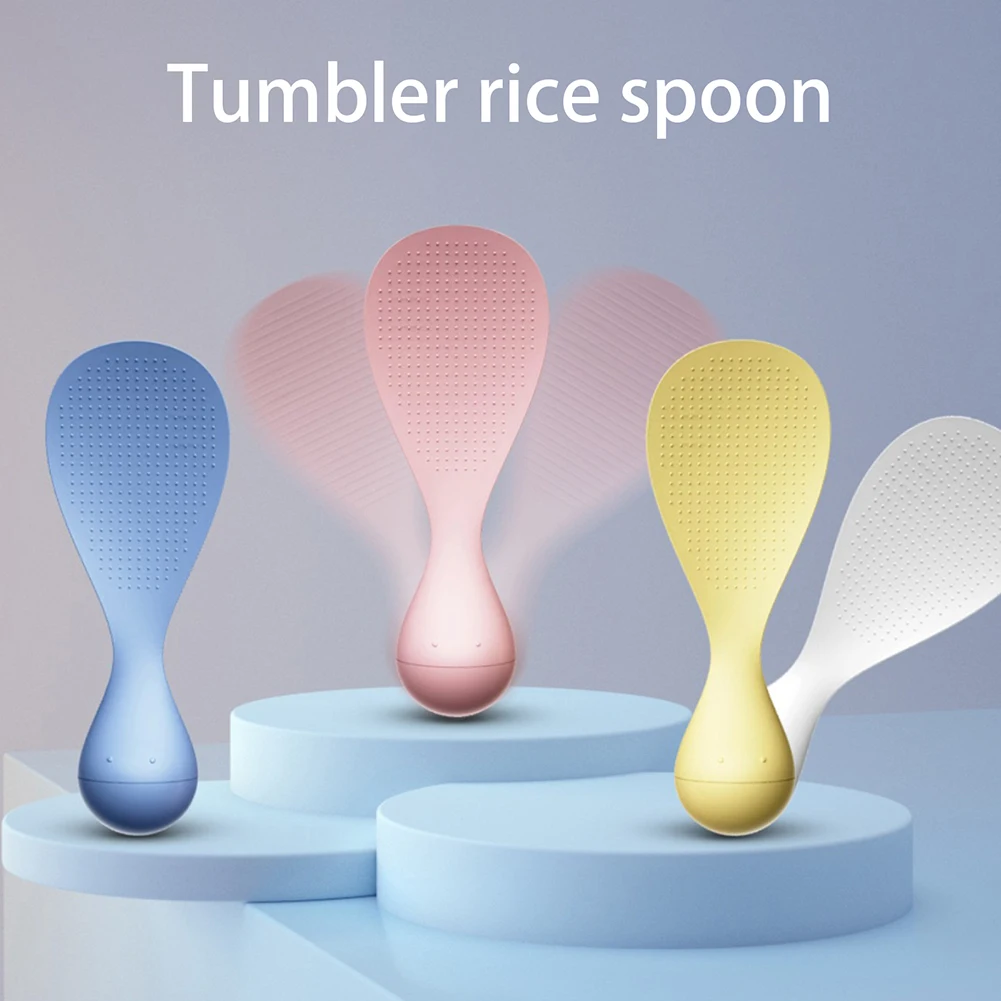 Description Picture 5 of itemRice Spoon Non-Stick Tumblers Rice Spoon Food Grade Pp Household Serving Spoon For Kitchen Use Dustproof Can Stand Up Spoon