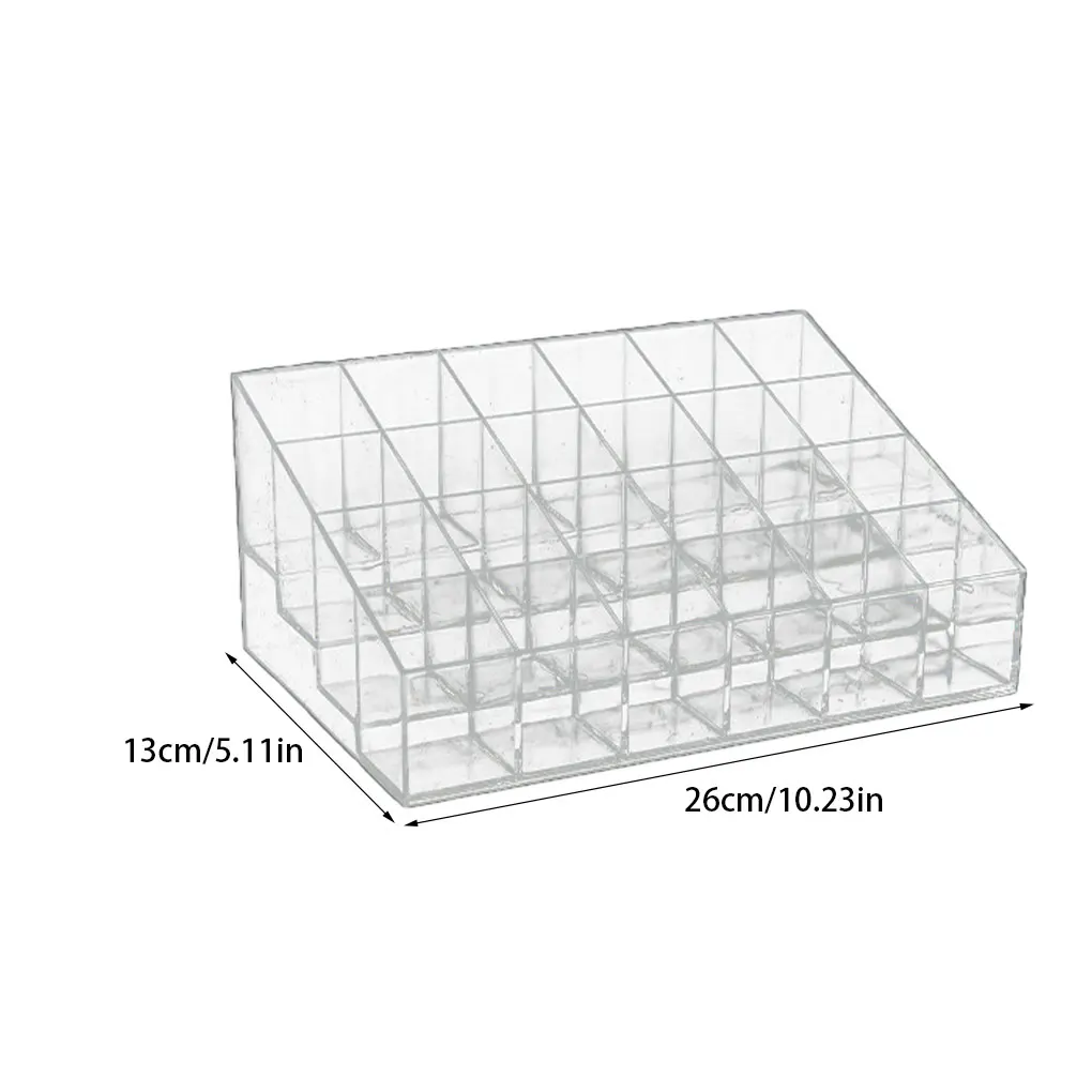 24 Grid Lipstick Stand Case Makeup Organizer Storage Box Clear Lipstick Display Stand Holder Cosmetic Jewelry Organizer Box 6