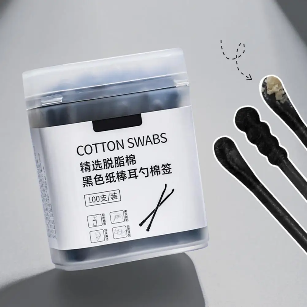 1 Box Cotton Swab Dual Head User-friendly Plastic Ear Cleaner Swab Eyelash Cotton Bud Makeup Tools Lipstick Cosmetic tools