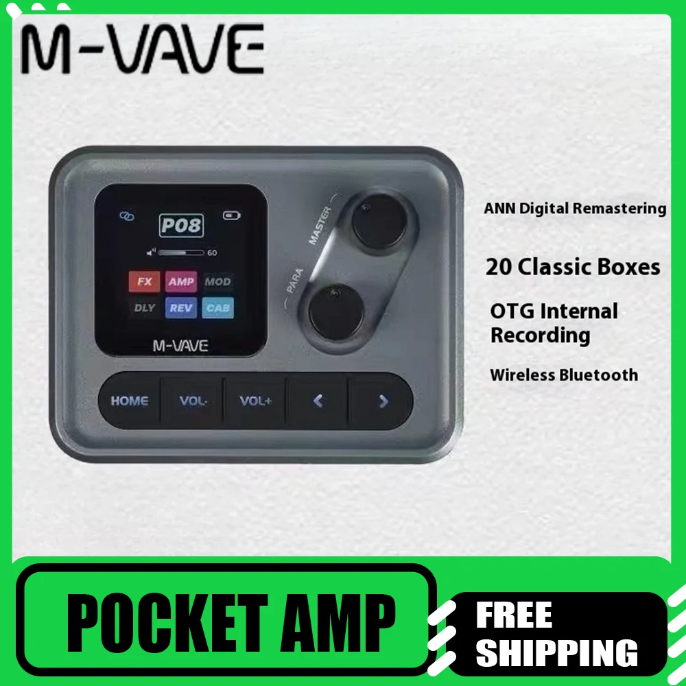 M-VAVE Pocket AMP Mini Guitar Bass Amp 1.54