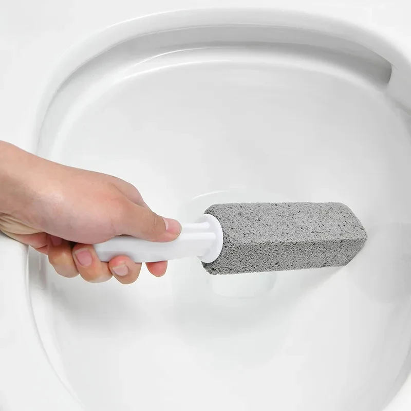 Spazzola manuale per la pulizia della toilette del bagno, scopino per pietra pomice, lavandino della vasca, smacchiatore per calcare, strumento per la pulizia della toilette