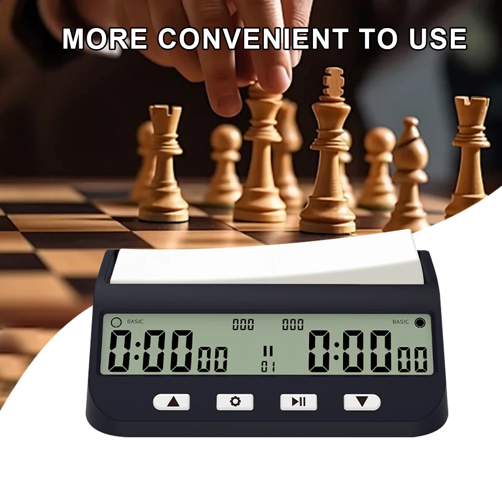 Chess Clock with Basic Delay and Positive Time Features Competition Game Stopwatch for Chess Game I-GO and Chinese