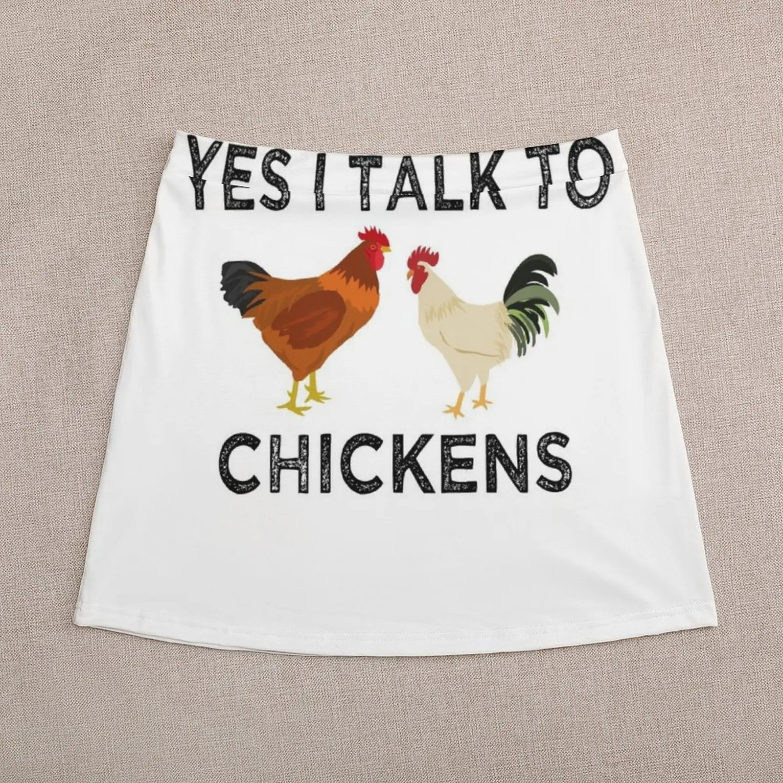 Yes I Talk To Chickens Mini Skirt Short skirt woman korean summer clothes