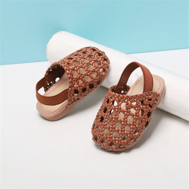 New Summer Infant Shoes Hollow Out Braid First Walkers Soft Sole Fashion Baby Girls Sandals EU 15-25