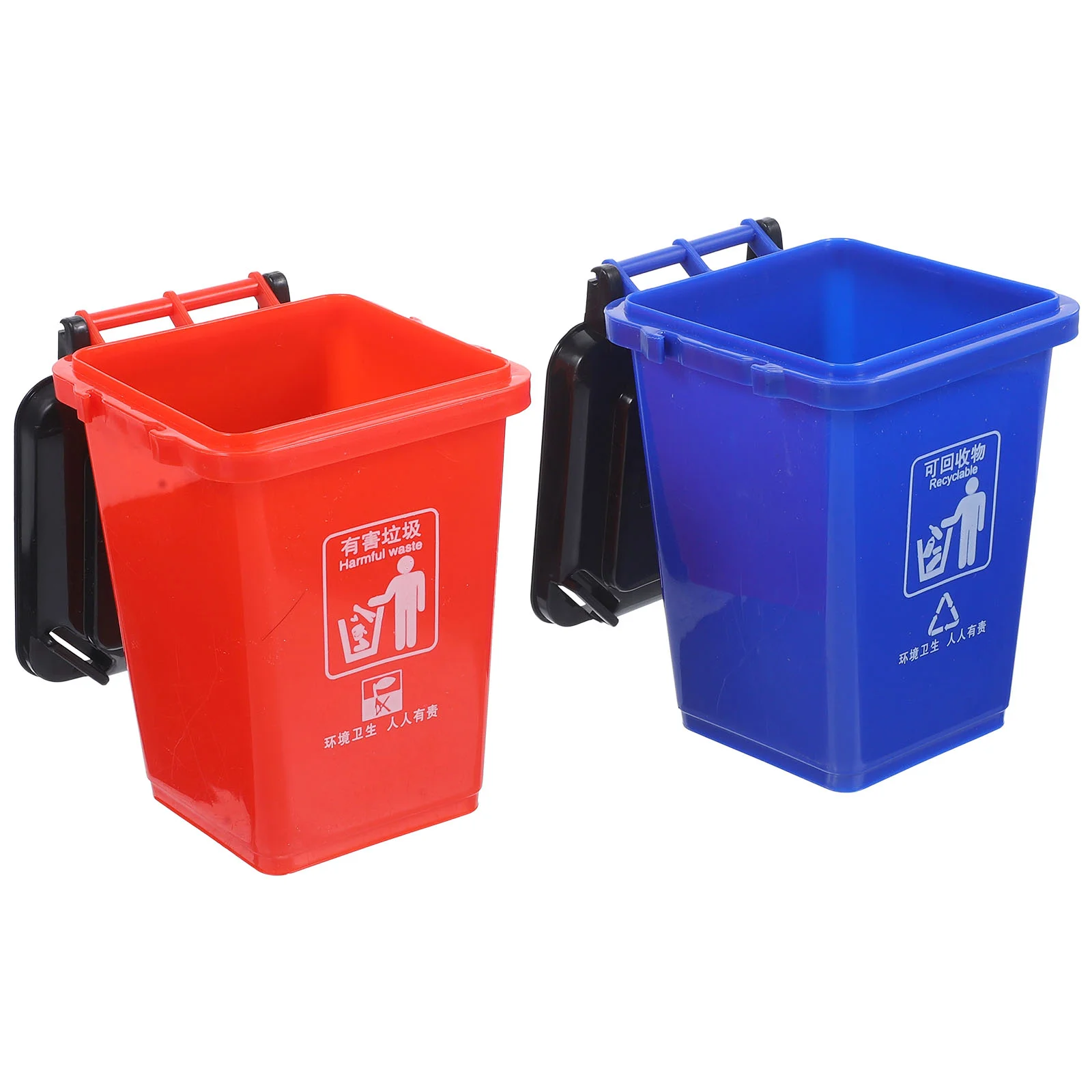 

Zerodeko Shelving Brackets 2Pcs Mini Curbside Garbage Automotive Garbage Cans Pen Holder Tiny Recycle Can Pencil Cup Automotive