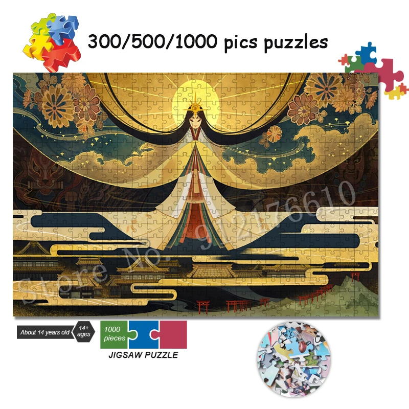 

Фэнтези искусство Азия девушка искусство головоломка для взрослых японский укиё 1000 фотографии аниме декомпрессии образовательные головоломки на заказ