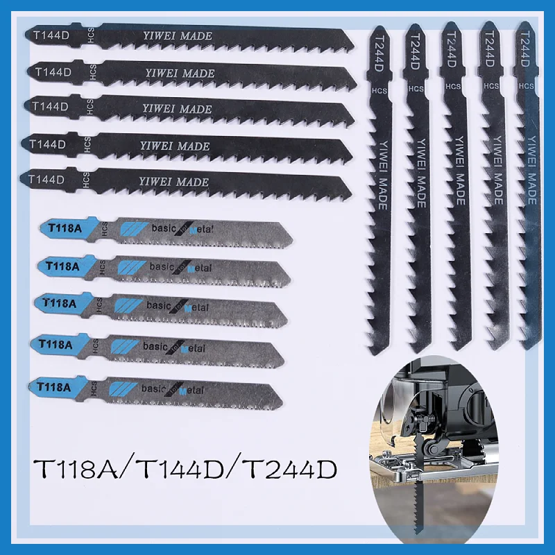 20pcs Jigsaw Blades Set T Shaft Hcs Assorted Jig Saw Blades For Wood  Plastic And Metal