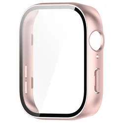 Enhanced PC Watch Case with Tempered Glass - Hard Screen Protector and Anti - Scratch Guard - Huawei Fit 3 (MtPink)