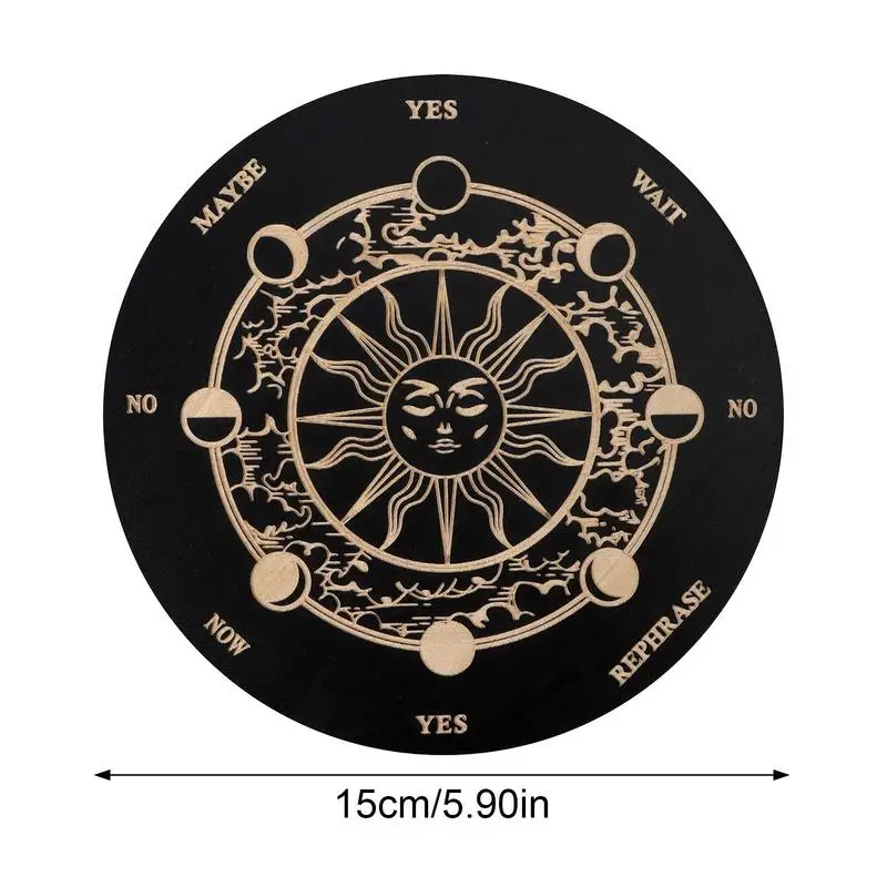 15cm Divination Board Wooden Star Pendulum Mat Communication Board Fortune Telling Toys Ouija Game Witch Crafts Supplies pendulum board