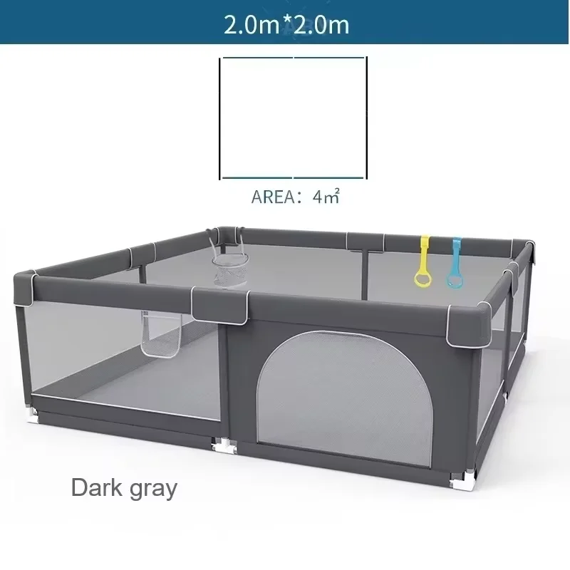 IMBABY Grey corral for Baby with Protective Angle Baby Playground Quality Crawling Fence Game Playpen for Children baby playpen