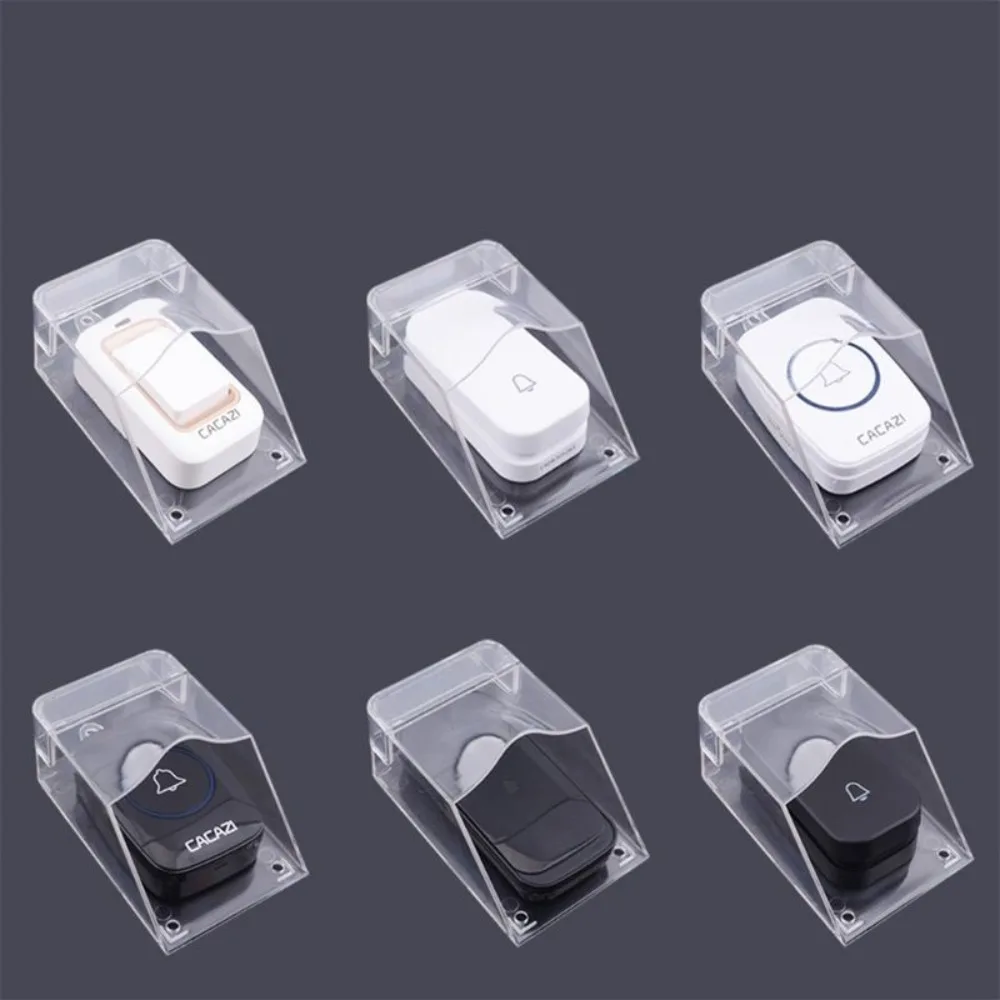 Button Covers Smart Door Bell Protector Bell Chime Cover Doorbell Ring Protector Waterproof Wireless Doorbell Cover For CACAZI