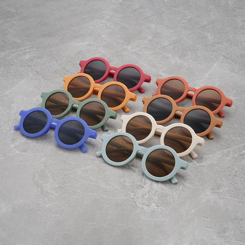 3PCS Children Sunglasses Children Fashion Trend Round Frame Sunglasses Photography Style Personalized Glasses kids sunglasses