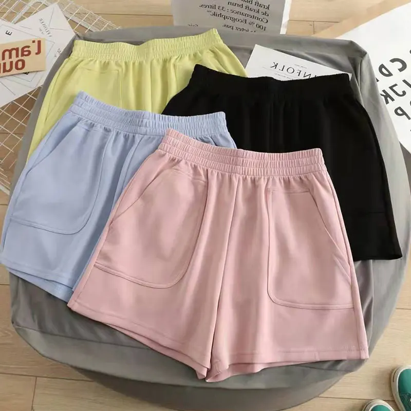 

Women High Waist Shorts Summer Loose Sports Pants 2022 New Fashion Bottoms High Quailty Wide Leg Shorts Hot Pants Underwear