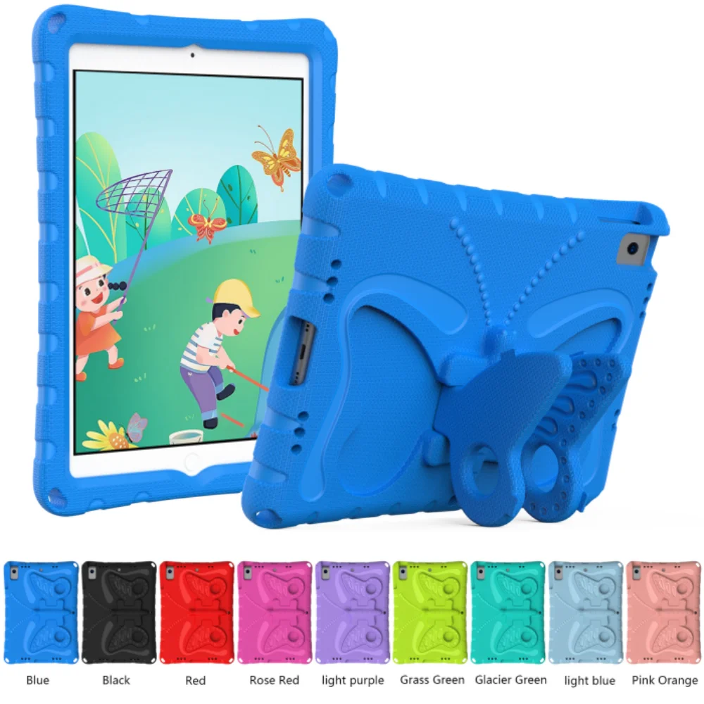 EVA Kids Butterfly 3D Stand Shockproof iPad Case with Cartoon Design