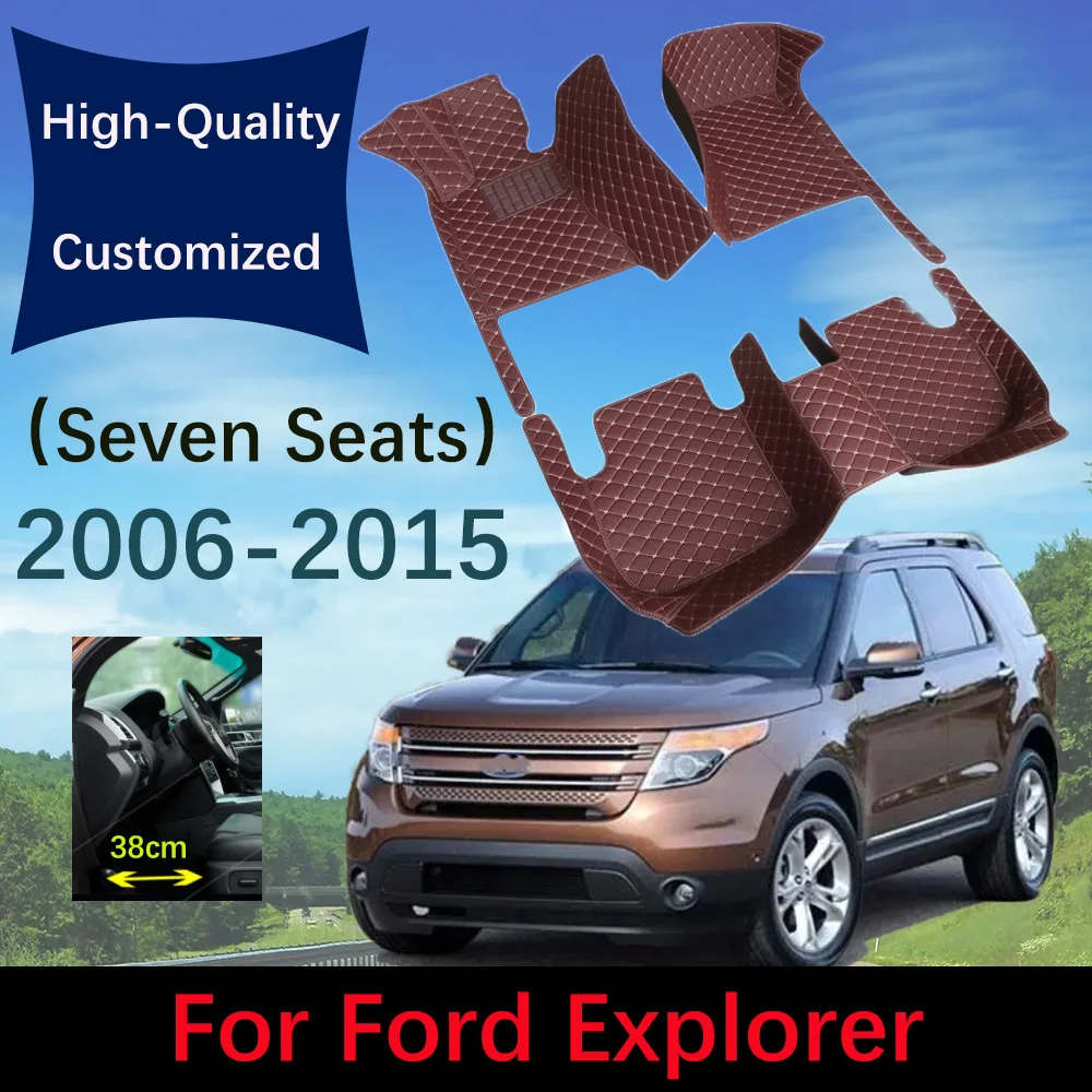 

Custom Leather Car Floor Mats For Ford Explorer 2006 2007 2008 2009 2010 2011 2012 2013 2014 2015 Automobile Carpet Rugs