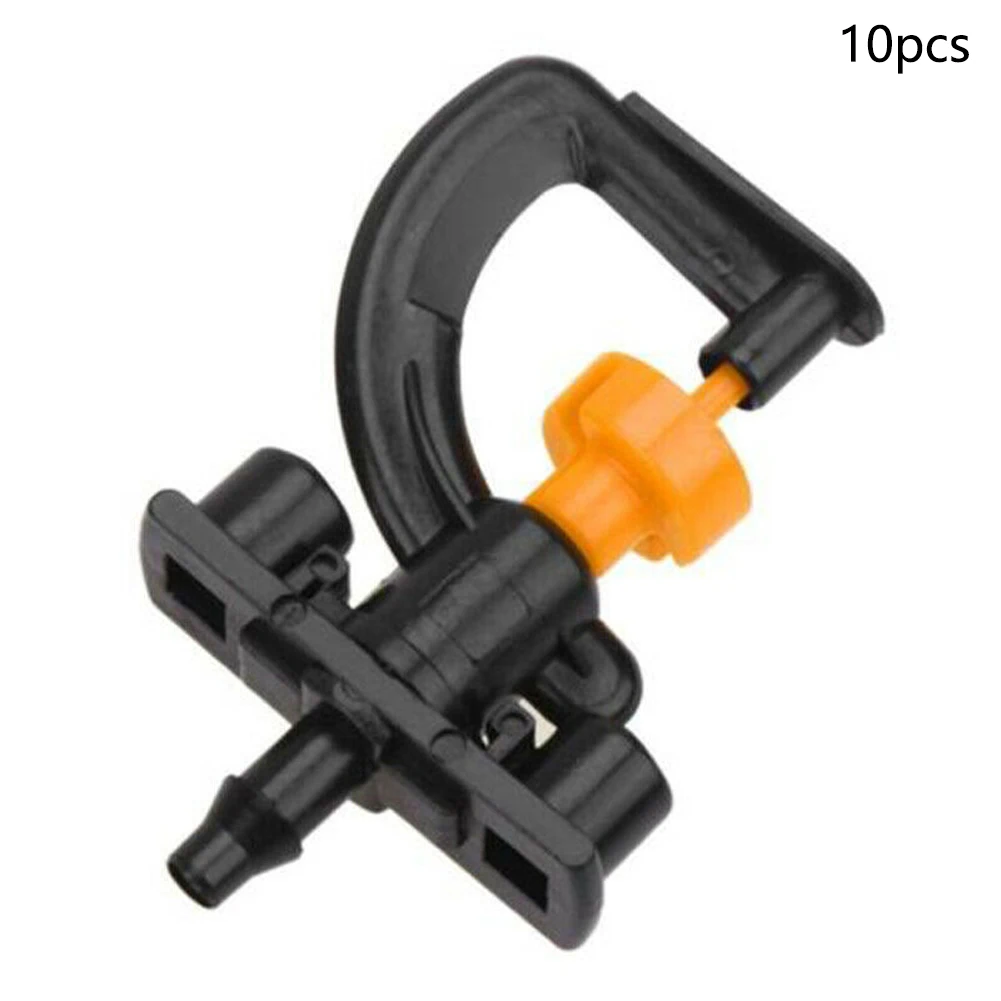 

10 Pcs Durable Micro Irrigation G Shaped Nozzle Sprinkler 360 Degrees Rotating With Holder Tools Water Misting Easy Install