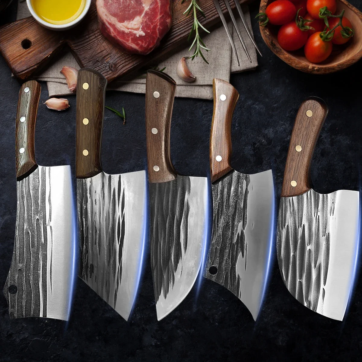 Hand-forged Chopping Knives, Household Kitchen Knives, Bone-cutting Knives,  Super-fast And Sharp Chef's Special Knives, Self-sharpening Slicing Knives,  Chef's Knives - Temu