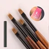 2Pcs Round Wood Handle Nail Ombre Brush Nail Art Painting Pen Brush UV Gel Polish Gradient Color  Acrylic Nail Drawing Pen 2