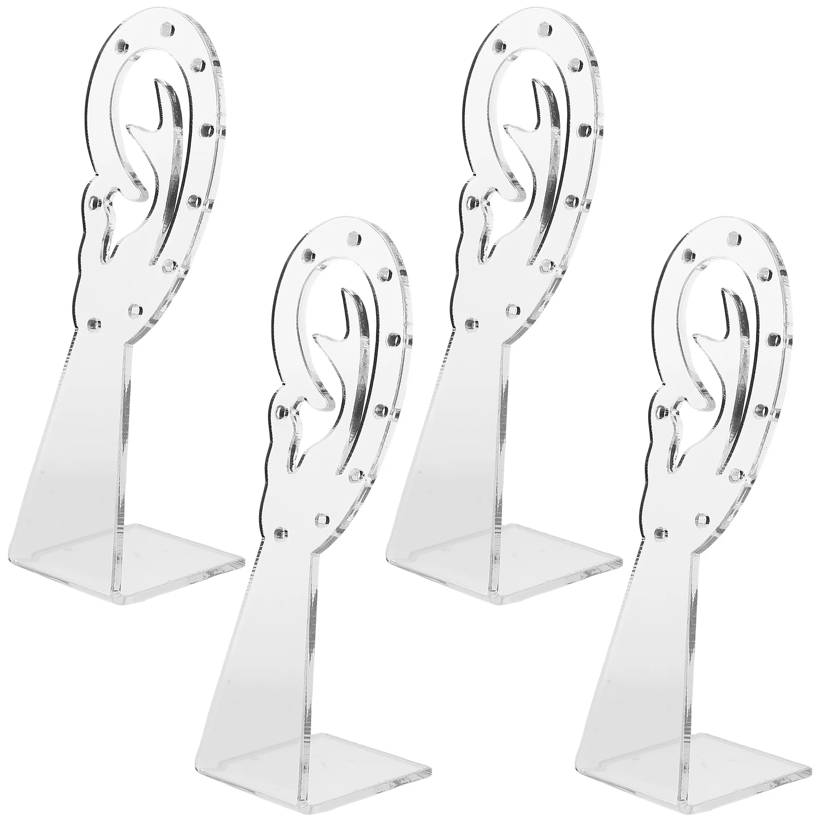 

4 Pcs Storage Box Necklace Organizer Stand Tabletop Jewelry Acrylic Earring Holder